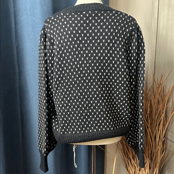 Marine Layer Alma Puff Sleeve Black and White Crew Neck Sweater XL NWT - Picture 7 of 11